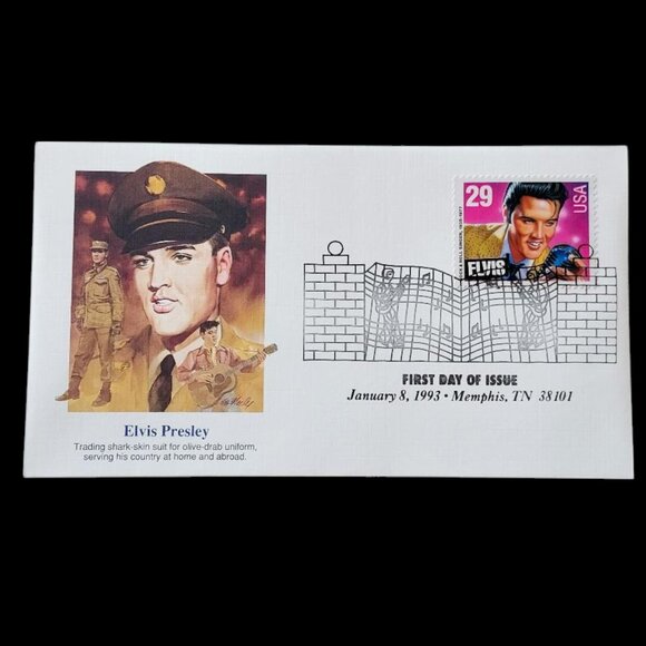 1993 Fleetwood (5) First Day Cover Elvis Presley US Stamp Memphis, TN 38101 - Picture 2 of 9